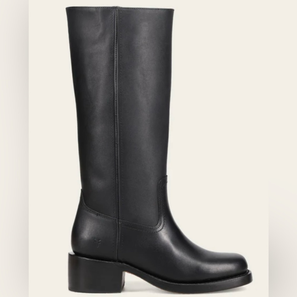 Frye 14L Campus Boots Black Leather Wide (Sz 7.5 B) EUC